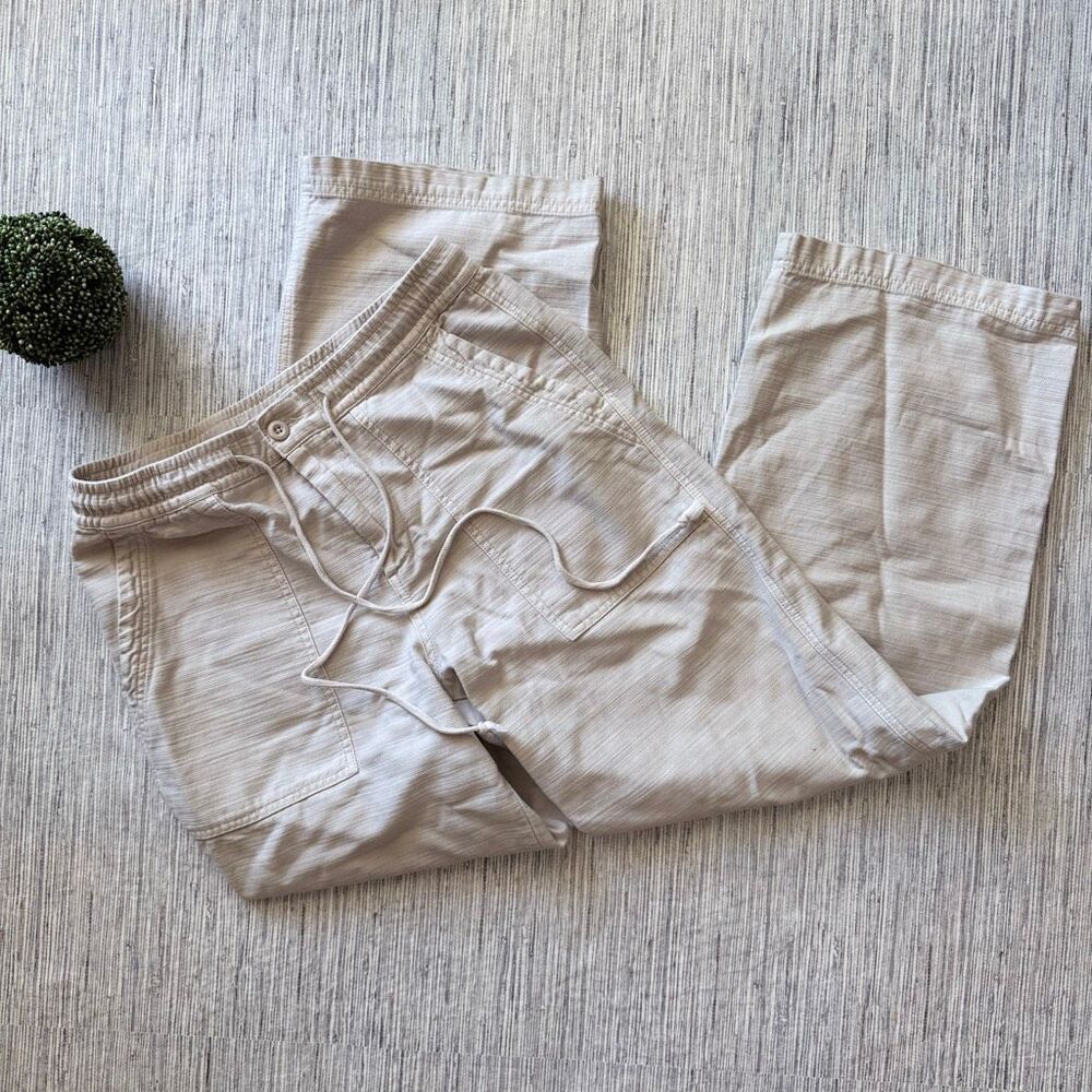 Lucky Brand Wide Leg Linen Drawstring Pants Size Small